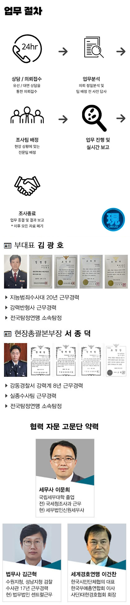 공인탐정정 주요업무